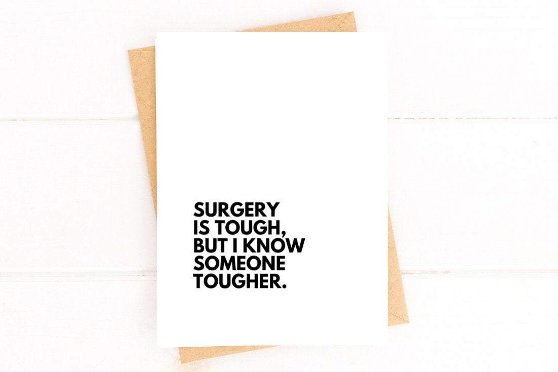 Surgery is Tough Cancer Get Well Card image 0