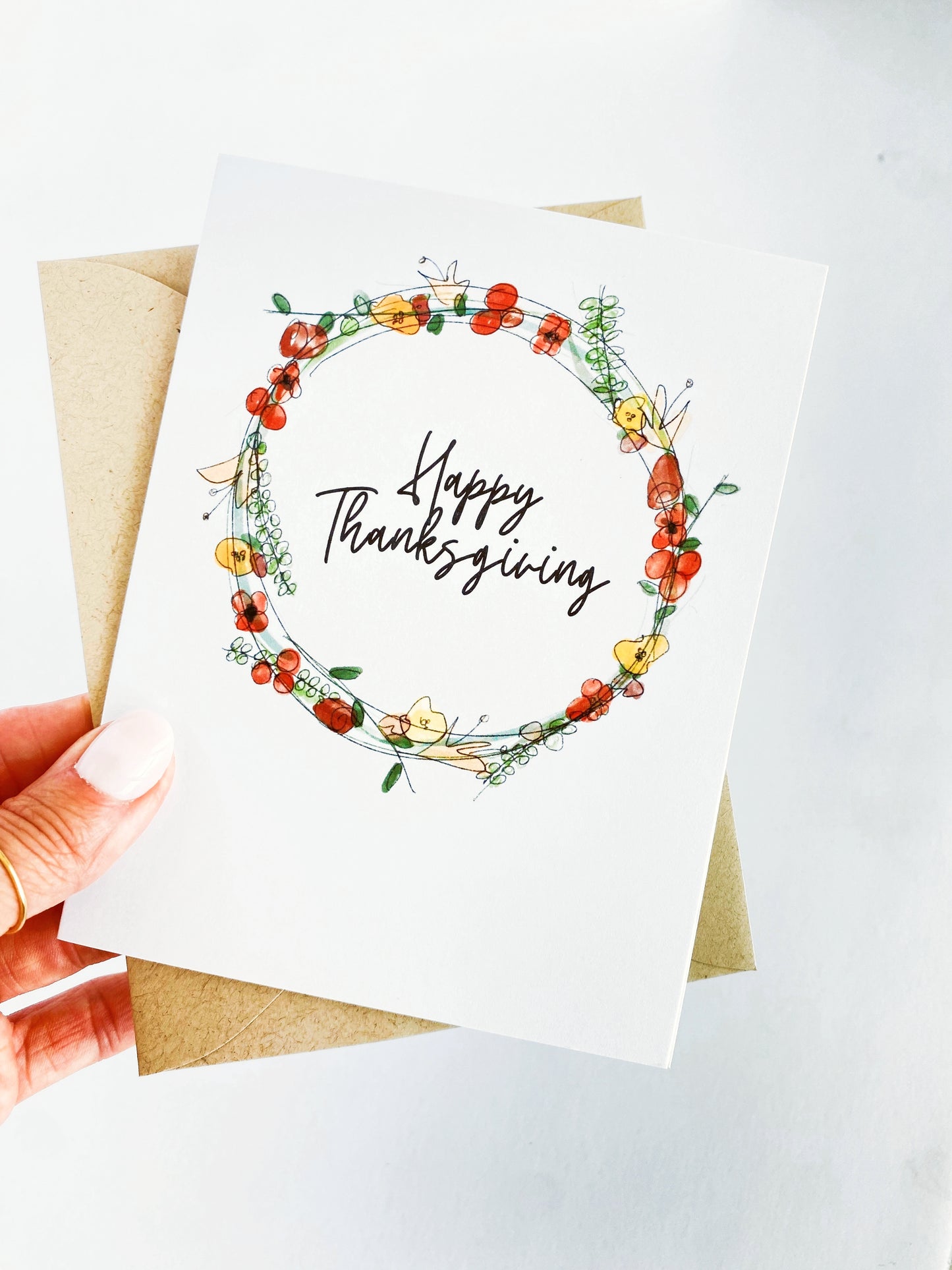 Happy Thanksgiving Card for Thanksgiving Wreath image 0