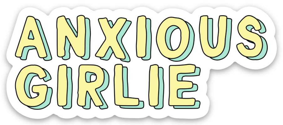 Anxious Girlie Funny Laptop Vinyl Sticker image 4