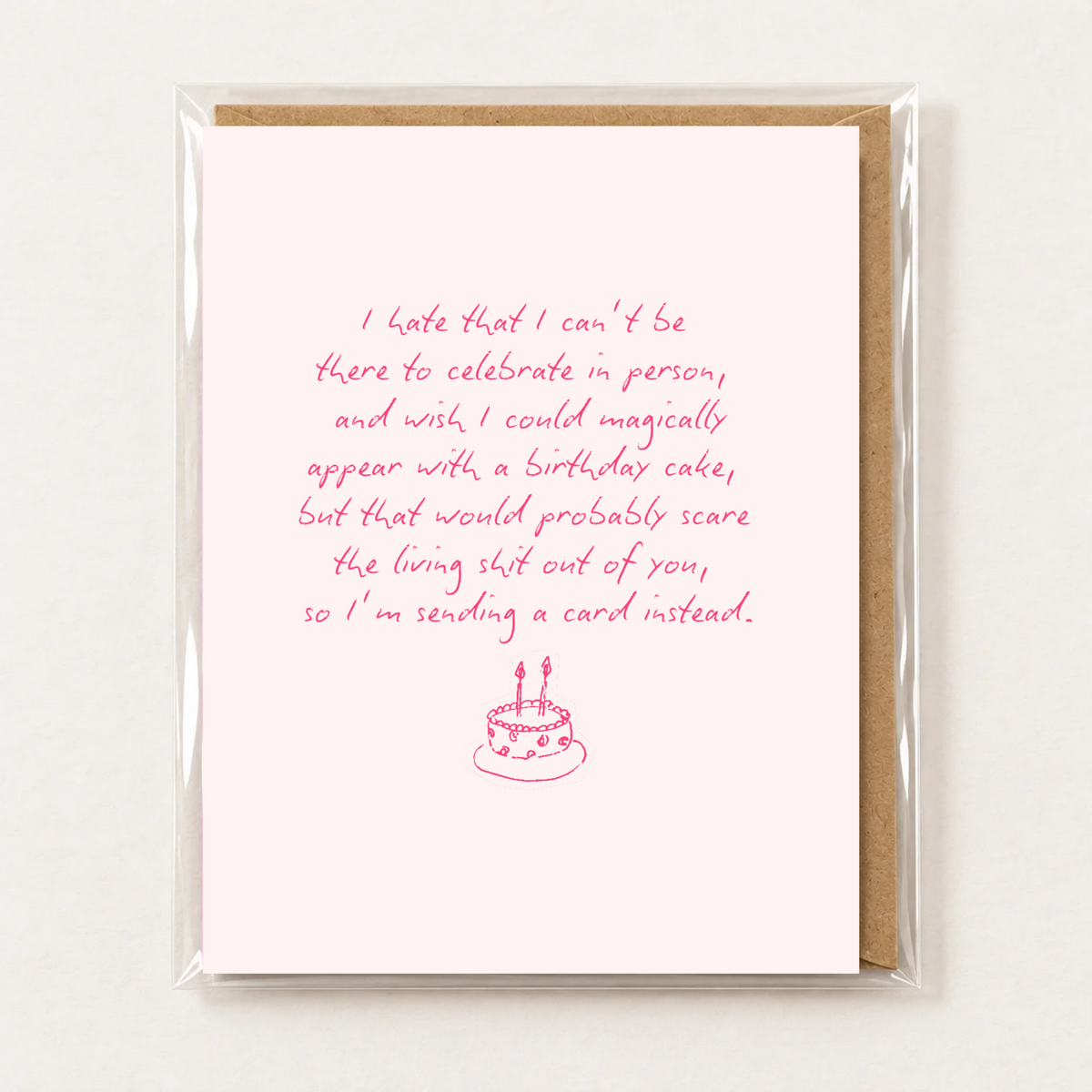 Funny Birthday Card – Sorry I Can’t Celebrate in Person