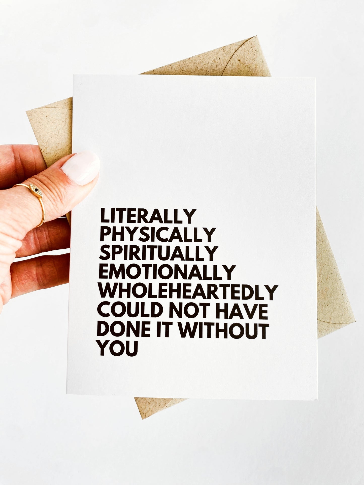 Literally Could Not Have Done it Without You Thank You Card image 4