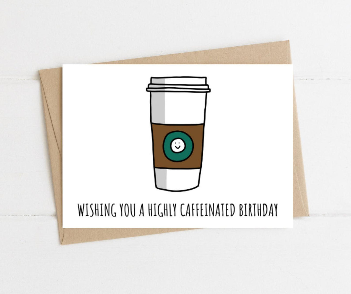 Coffee Birthday Card, Happy Birthday, Coffee Lover, First Birthday, Funny Card image 0
