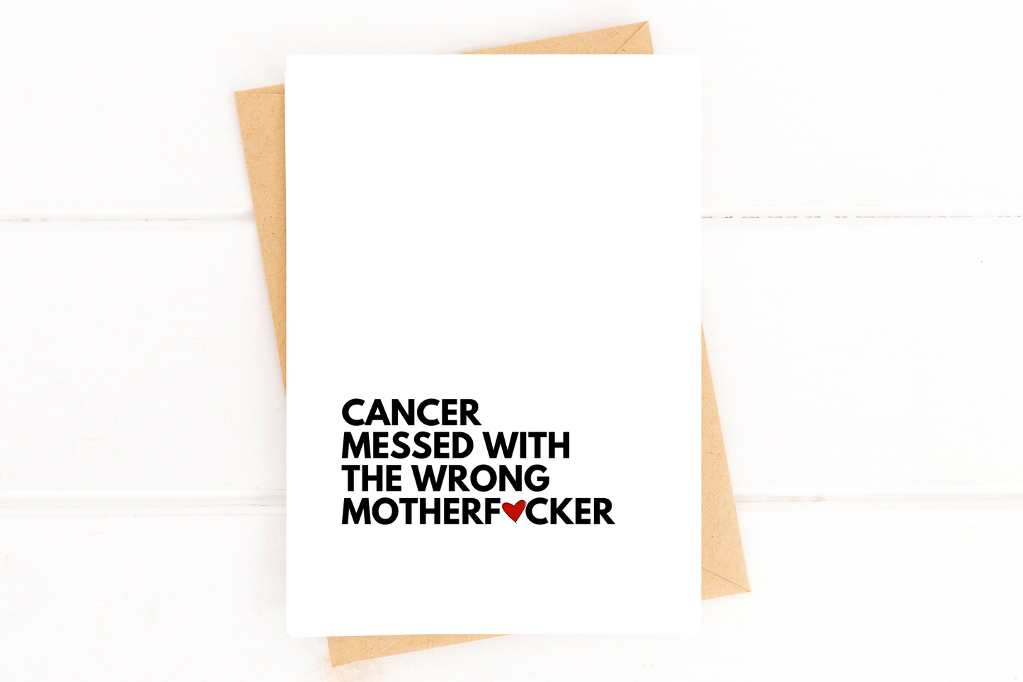 Cancer Messed With The Wrong Mother F*cker Get Well Card image 1