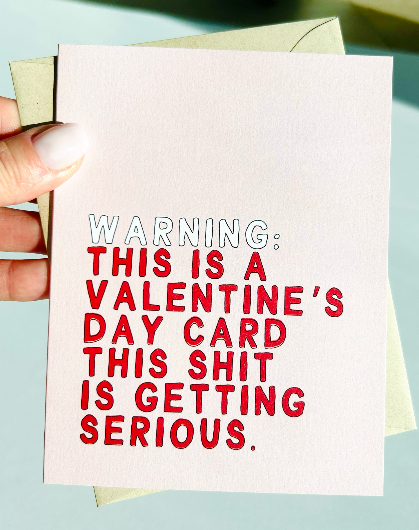 Warning This Is A Valentine's Day Card Funny Valentine's Day Card Sweet Card image 0