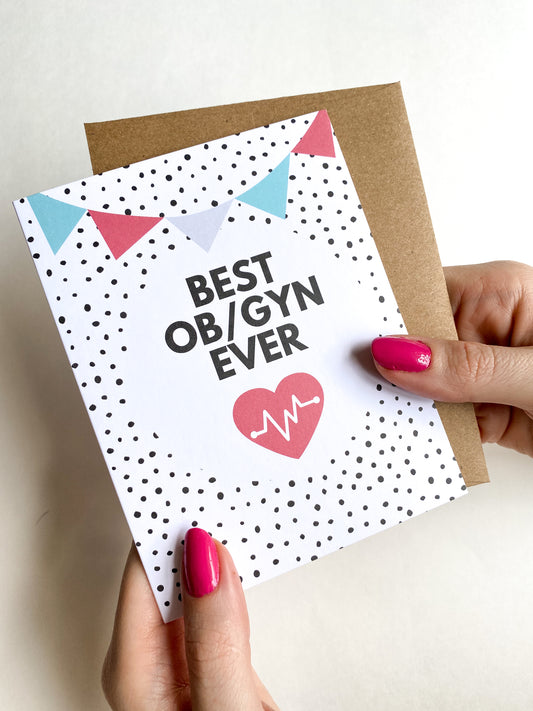 Best OB/GYN Ever Doctor Thank You Card image 0