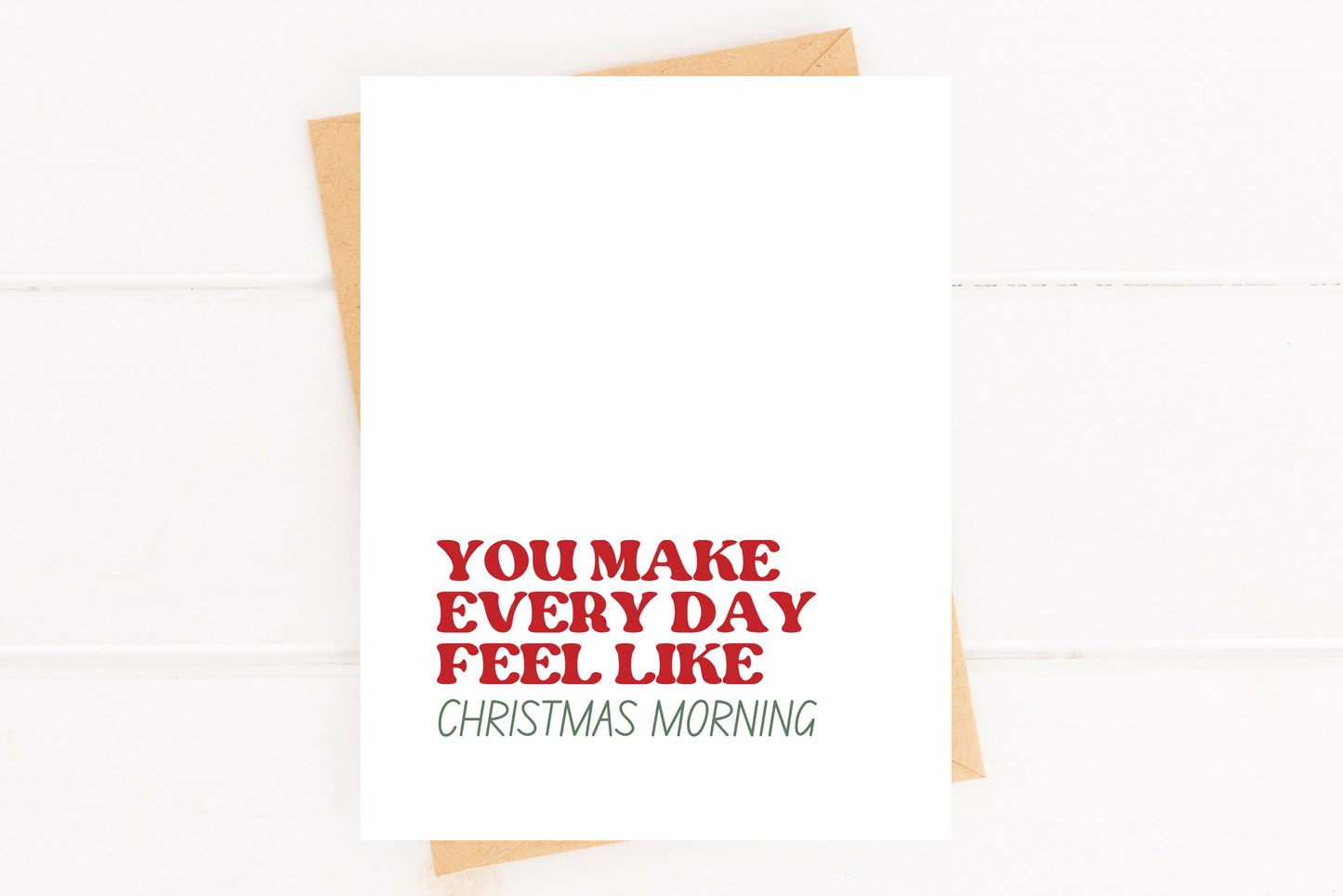 Christmas Morning Sweet Holiday Card Romantic Christmas image 1