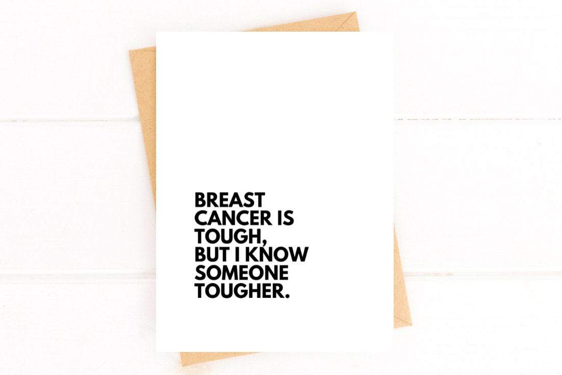 Breast Cancer is Tough Cancer Get Well Card image 1