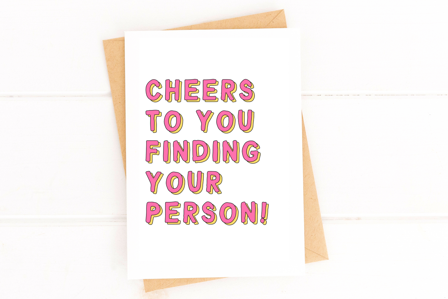 Cheers to Finding Your Person Inclusive Engagement Card image 2