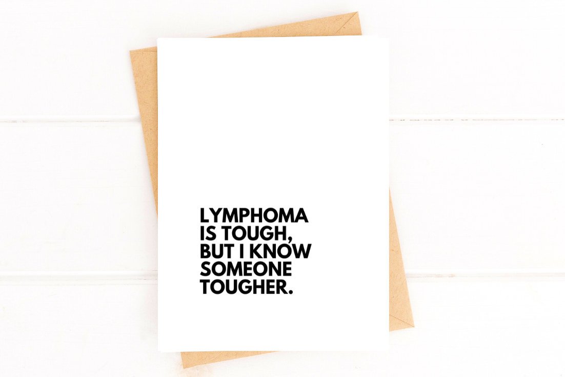 Lymphoma is Tough Cancer Get Well Card image 1