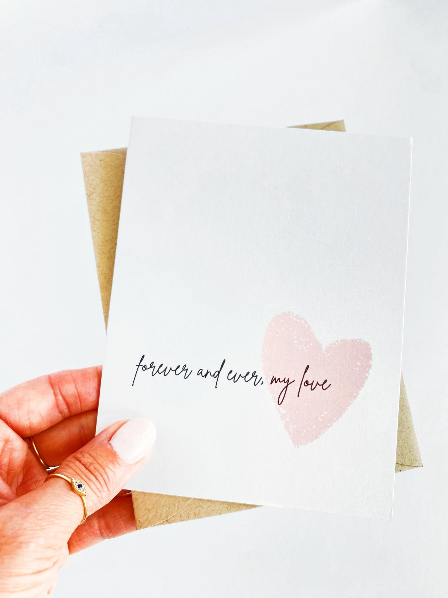 Forever and Ever My Love Wedding Day Card First Look Card Bride to Groom Card image 0
