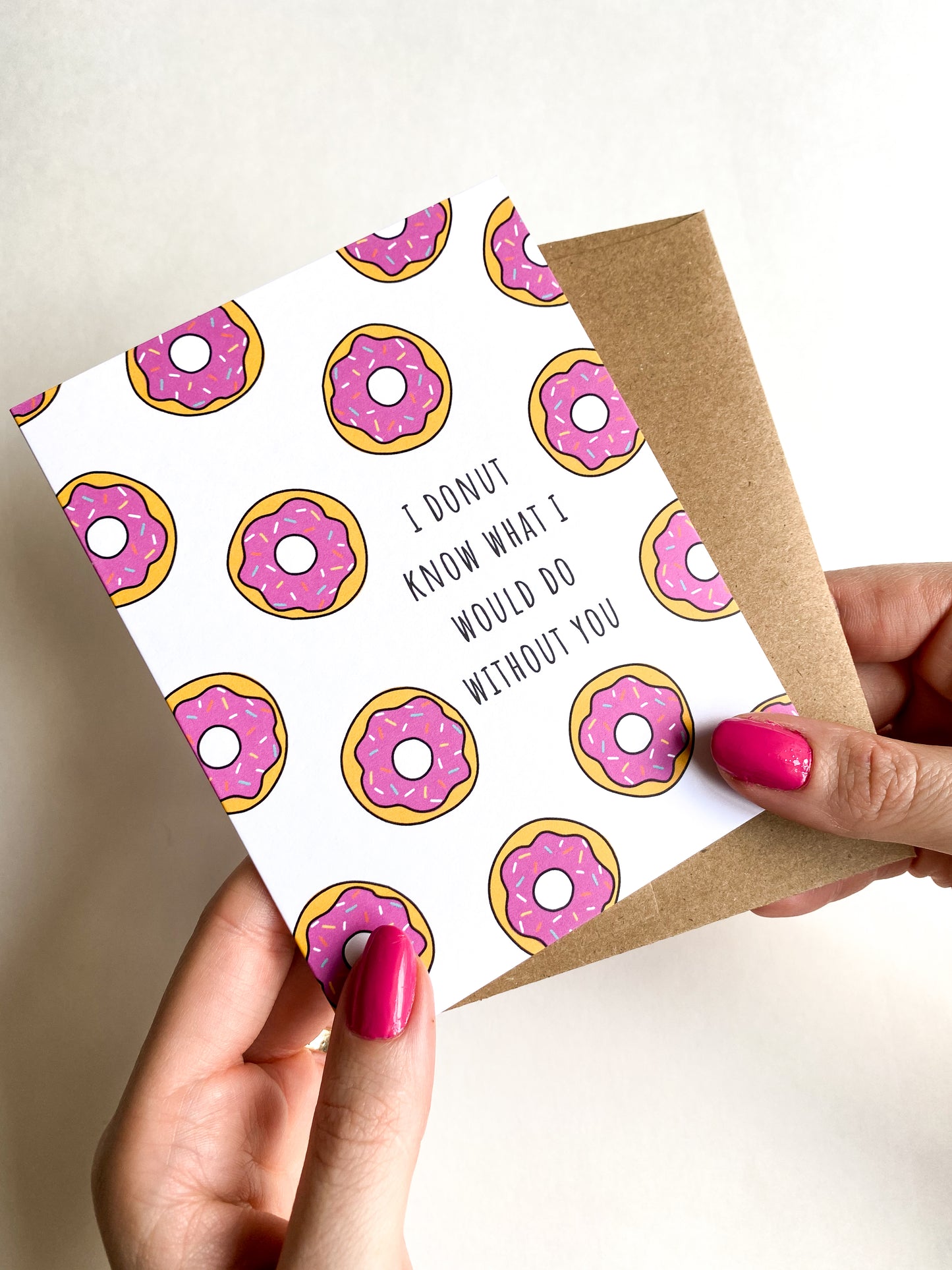 Donut Funny Valentines Card, Anniversary Card, Unique Just Because Card Card image 0