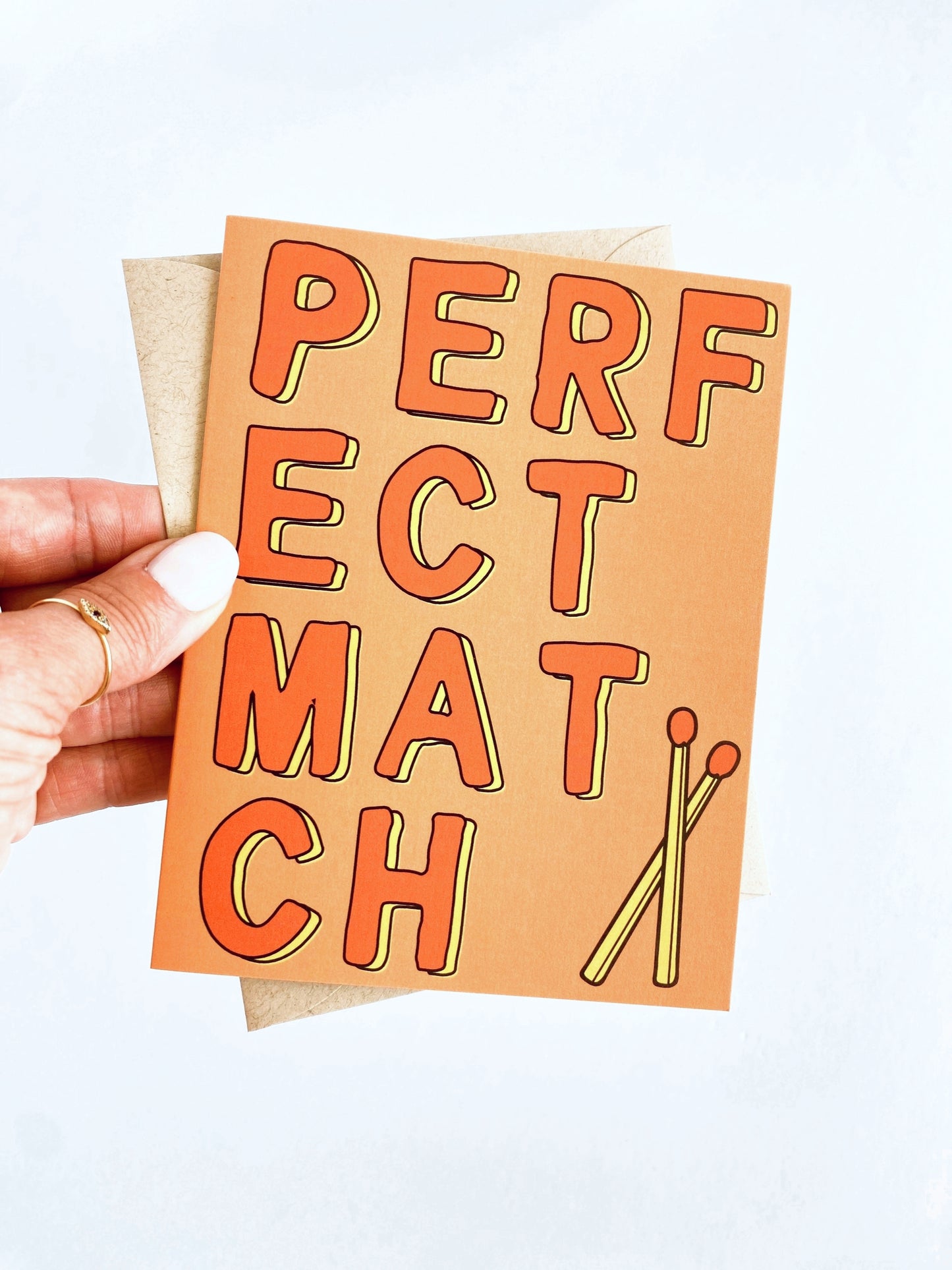 Perfect Match Engagement Card Wedding Card image 0