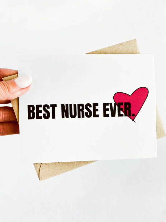 Best Nurse Ever Nurse Appreciation Thank You Card image 0