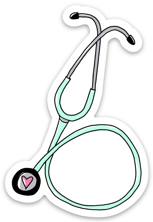 Stethoscope Doctor Love Vinyl Sticker image 1