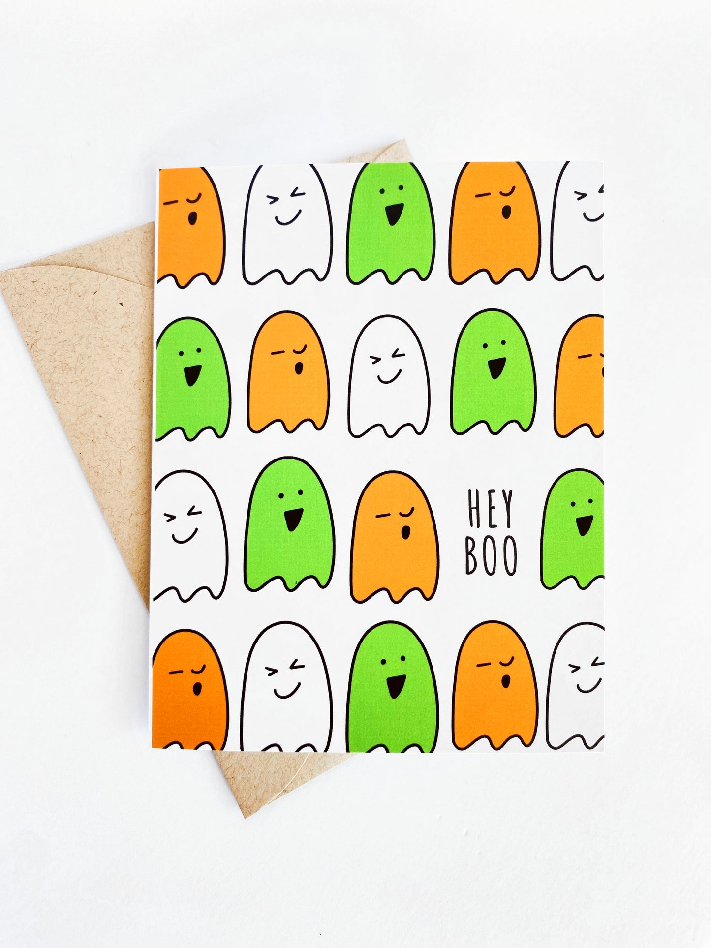 Hey Boo Halloween Card, Funny, Cute, Friend, Ghost Card image 1
