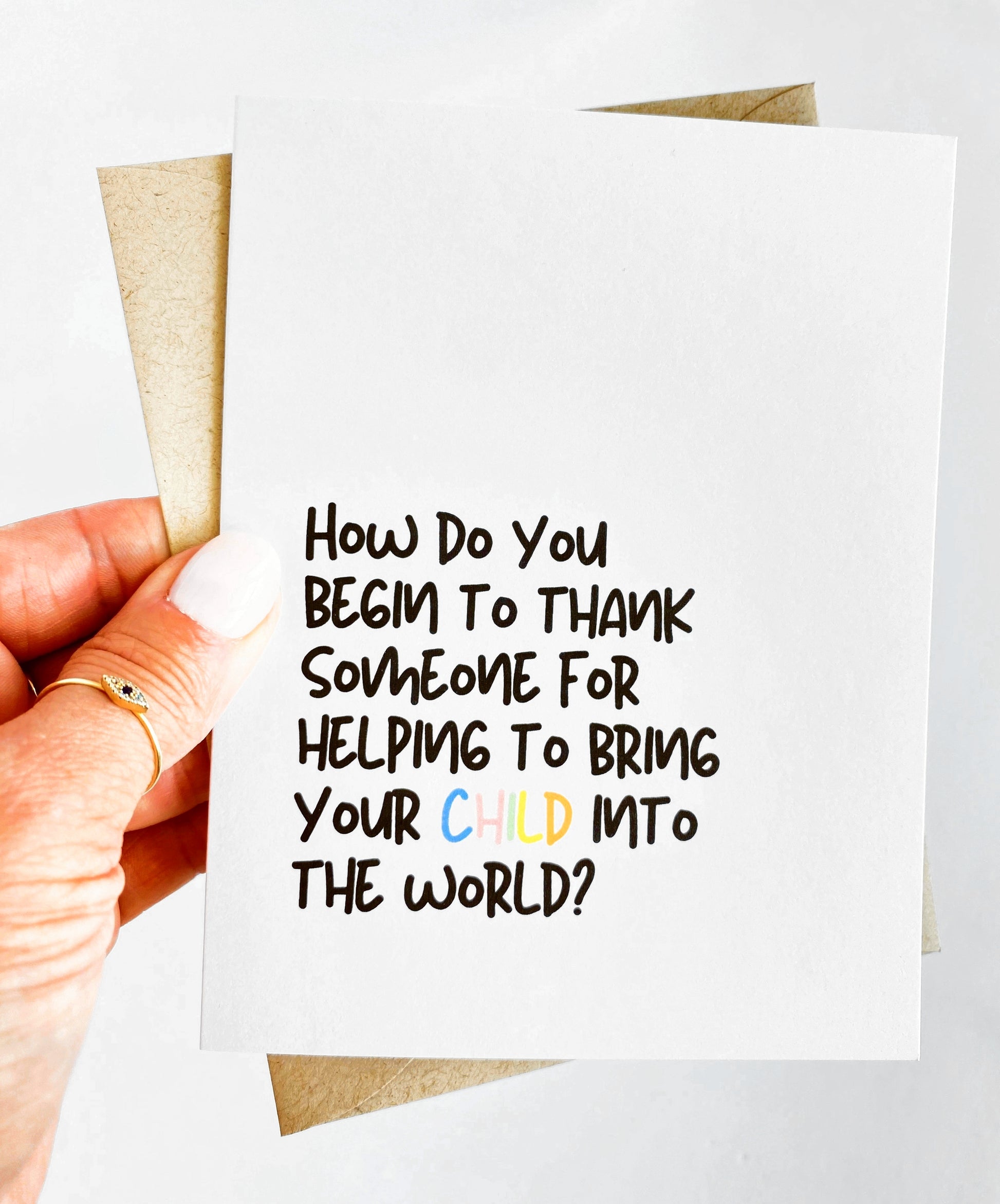 Thank You Card for Labor and Delivery Nurse, Thank You for Doula Card, Thank You image 0