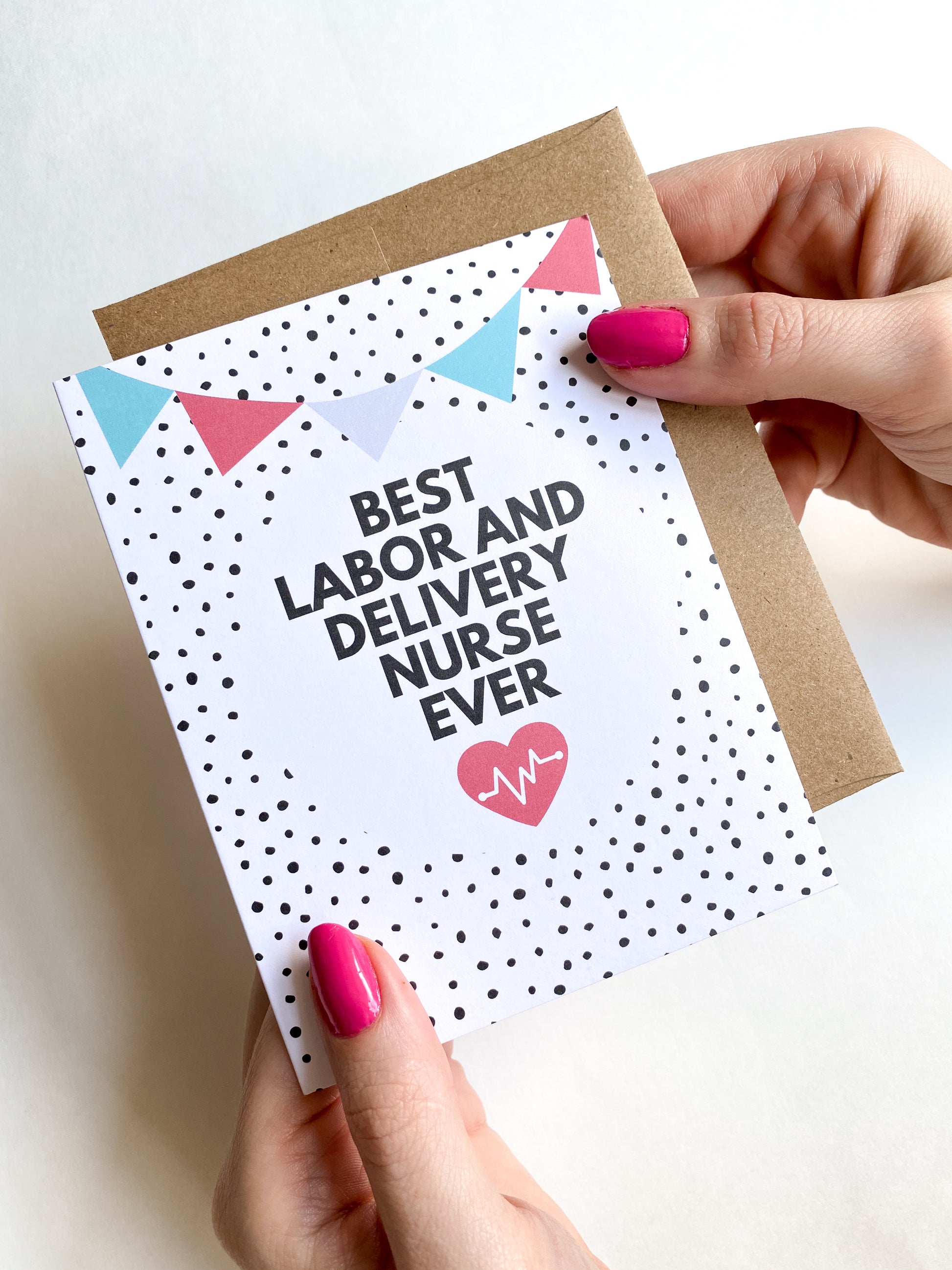 Best Labor and Delivery Nurse Ever Thank You Card image 0