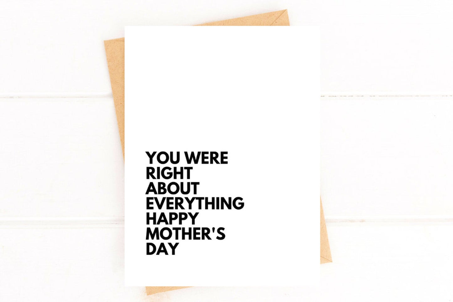 You Were Right Funny Mother's Day Card image 0