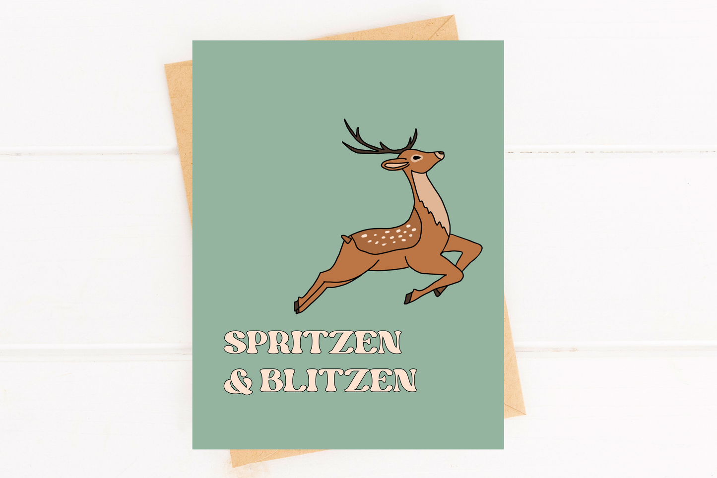 Spritzen Funny Holiday Card Sprits Christmas Card image 1