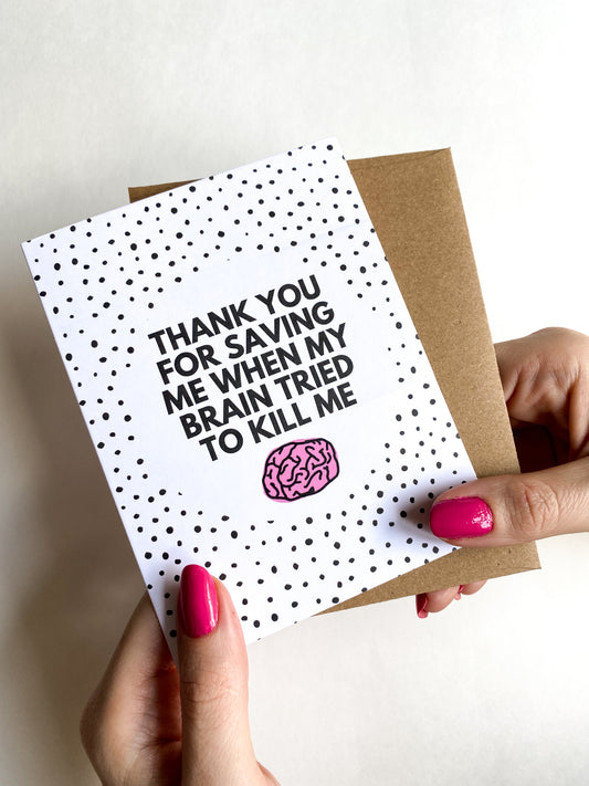 Thank You For Saving Me Brain Cancer Doctor Card image 0