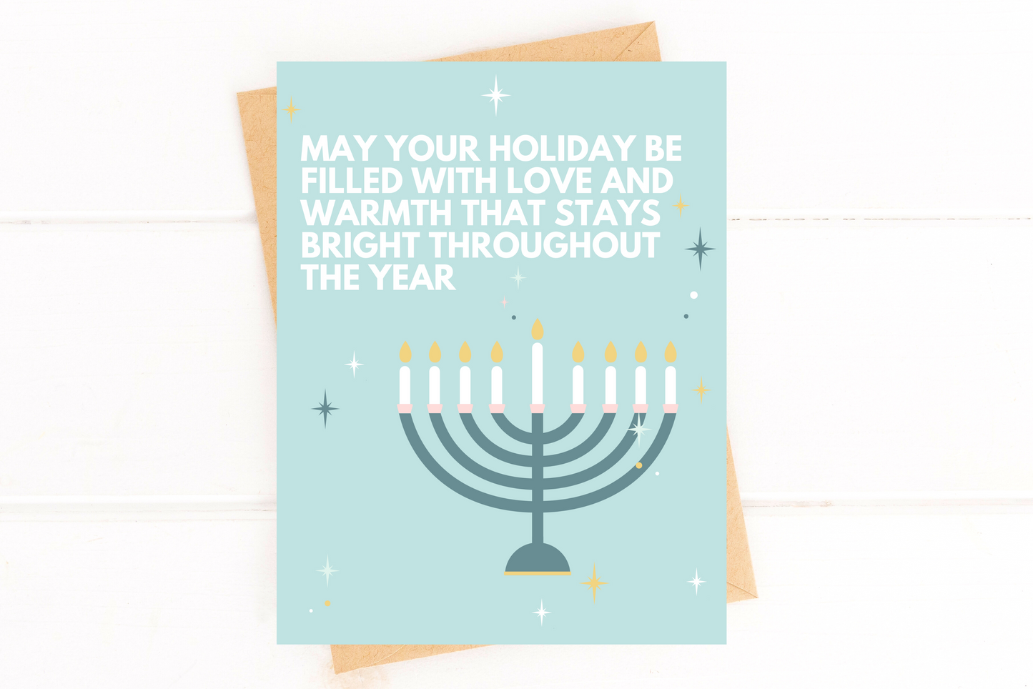 Love and Warmth All Year Menorah Hanukkah Card image 0