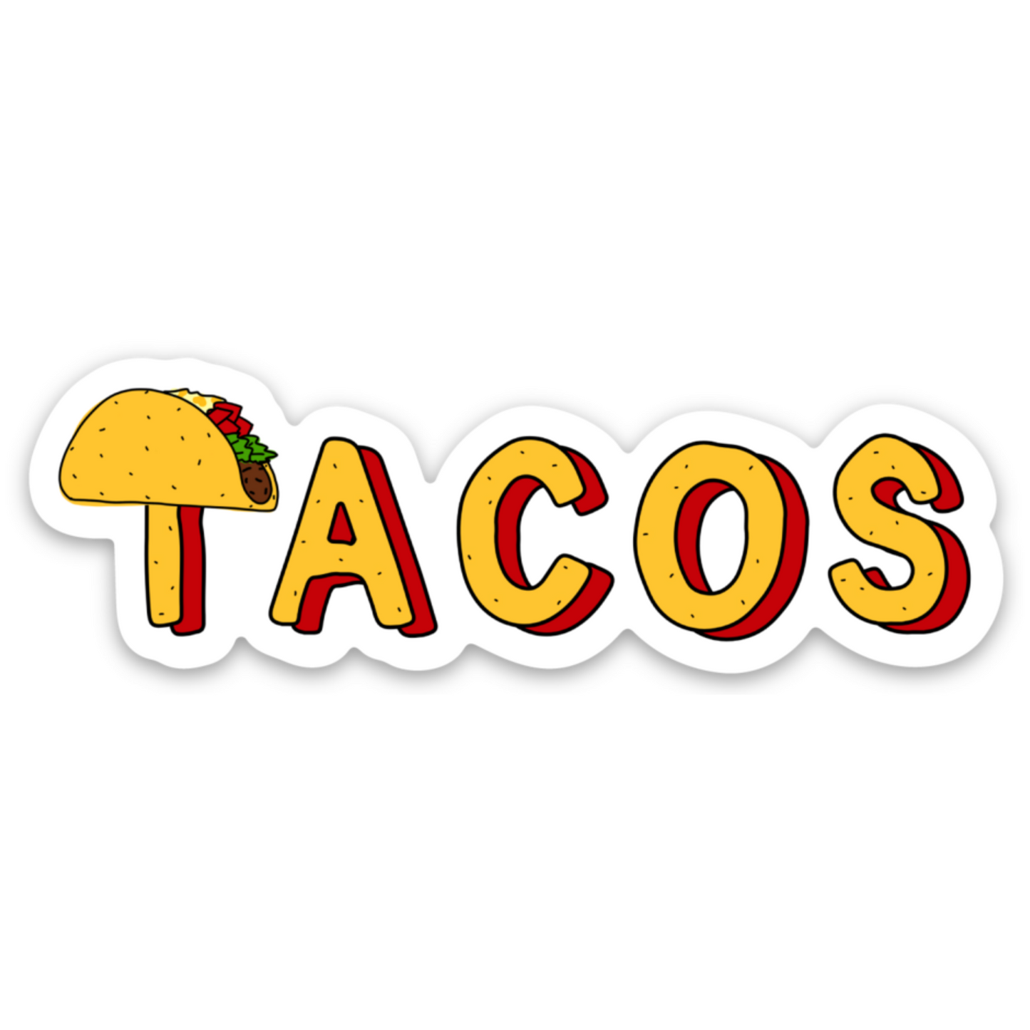 Taco Love Vinyl Lap Top or Water Bottle Sticker image 0