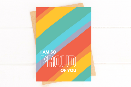 I Am So Proud of You LGBTQ Card for LGBT Child Pride Month Card image 0