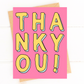 Pink Modern Thank You Card image 0