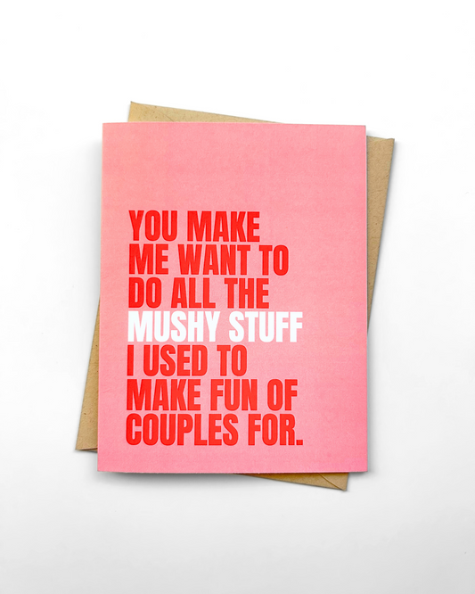 Cute Valentine's Day Card Mushy Stuff Love Card image 0