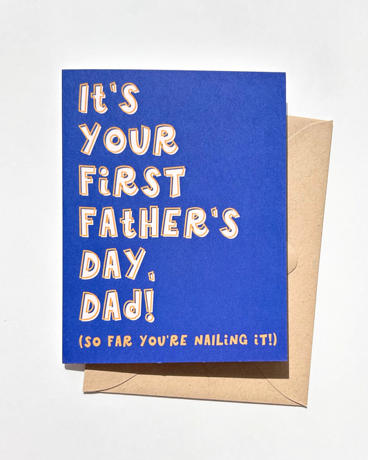 You're Nailing It First Father's Day Card New Dad Card image 0