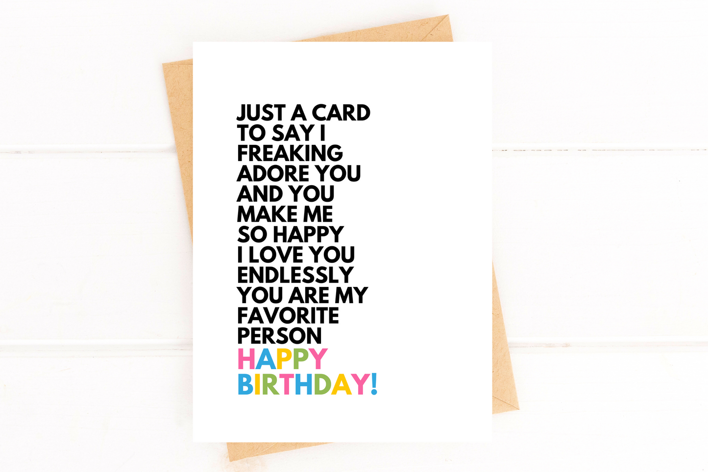 I Love You So Much and You're My Favorite Person Birthday Card image 1