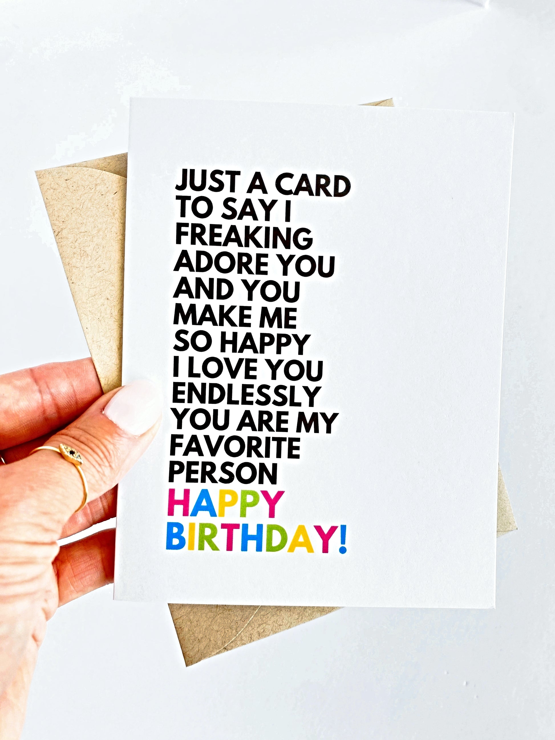 I Love You So Much and You're My Favorite Person Birthday Card image 0