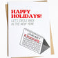 Circle Back Funny Holiday Card for the Office Coworker Card image 0