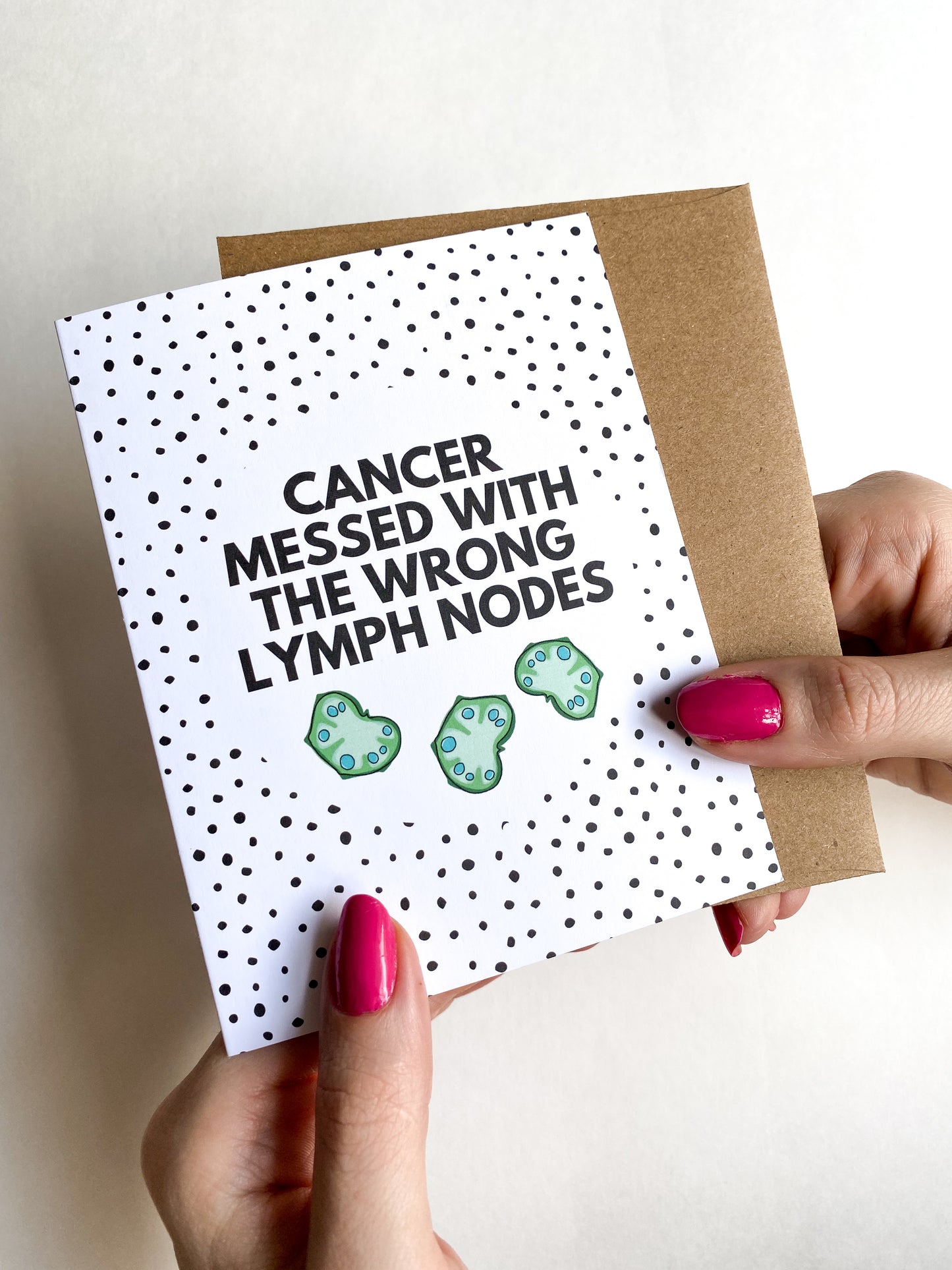 Messed With the Wrong Lymph Nodes Lymphoma Get Well Card image 0
