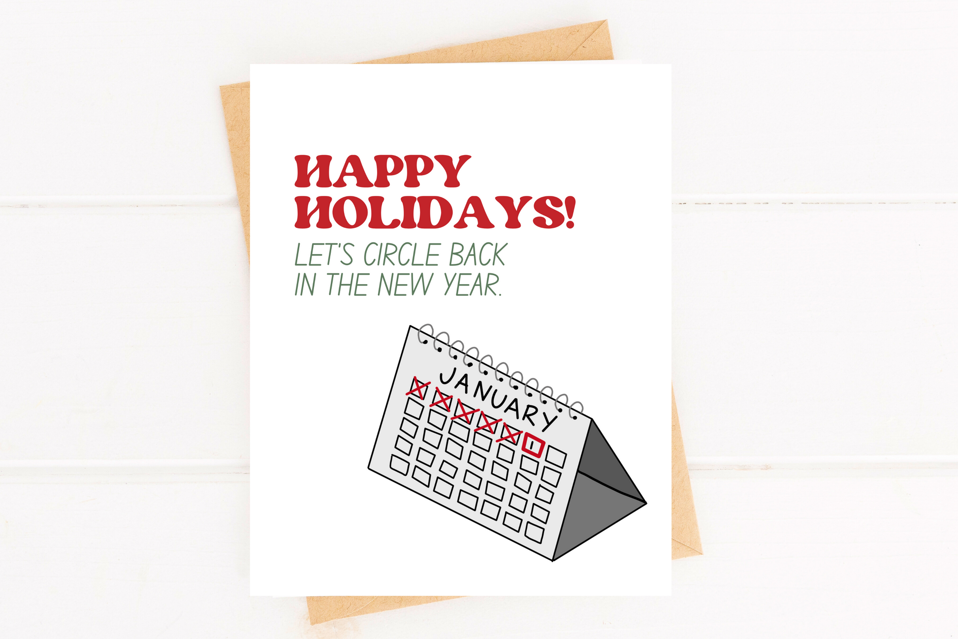 Circle Back Funny Holiday Card for the Office Coworker Card image 1