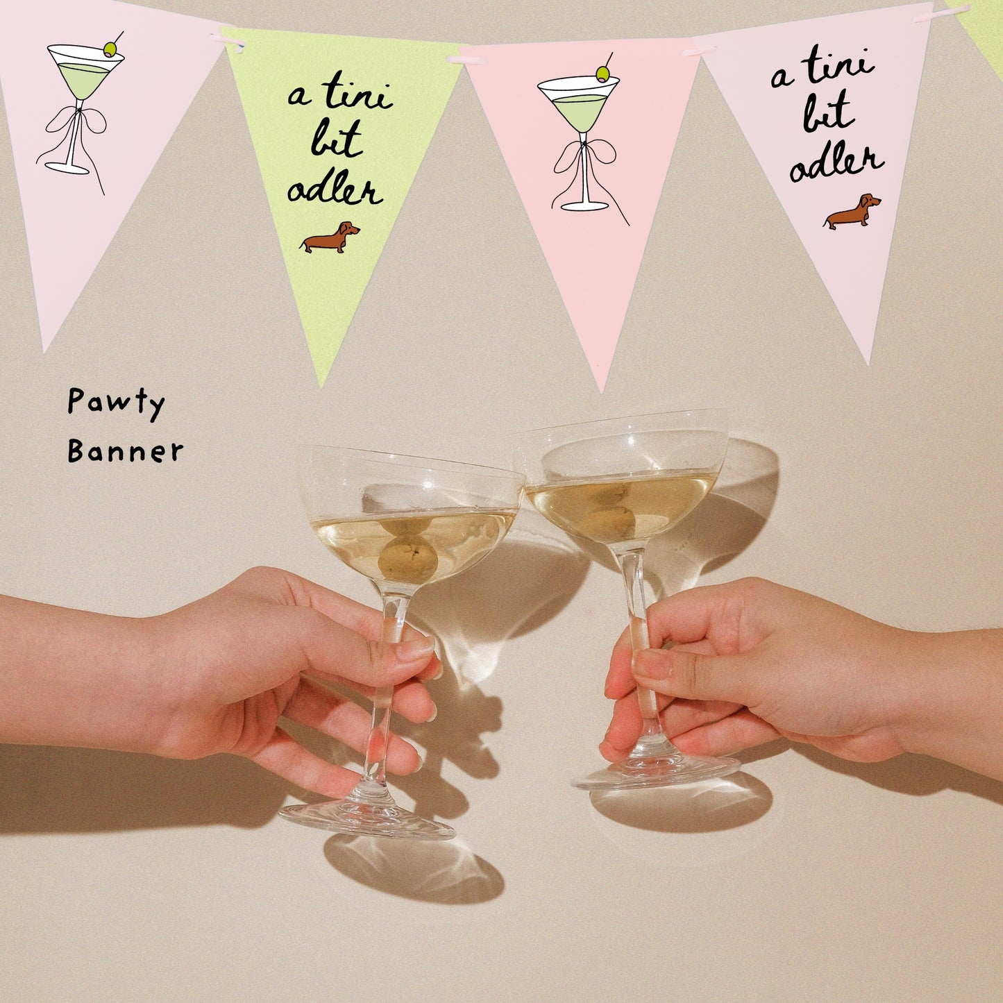 Sweet Paws x Five Dot Post "Weenies and Tinis" Pawty Pack 18 pc set