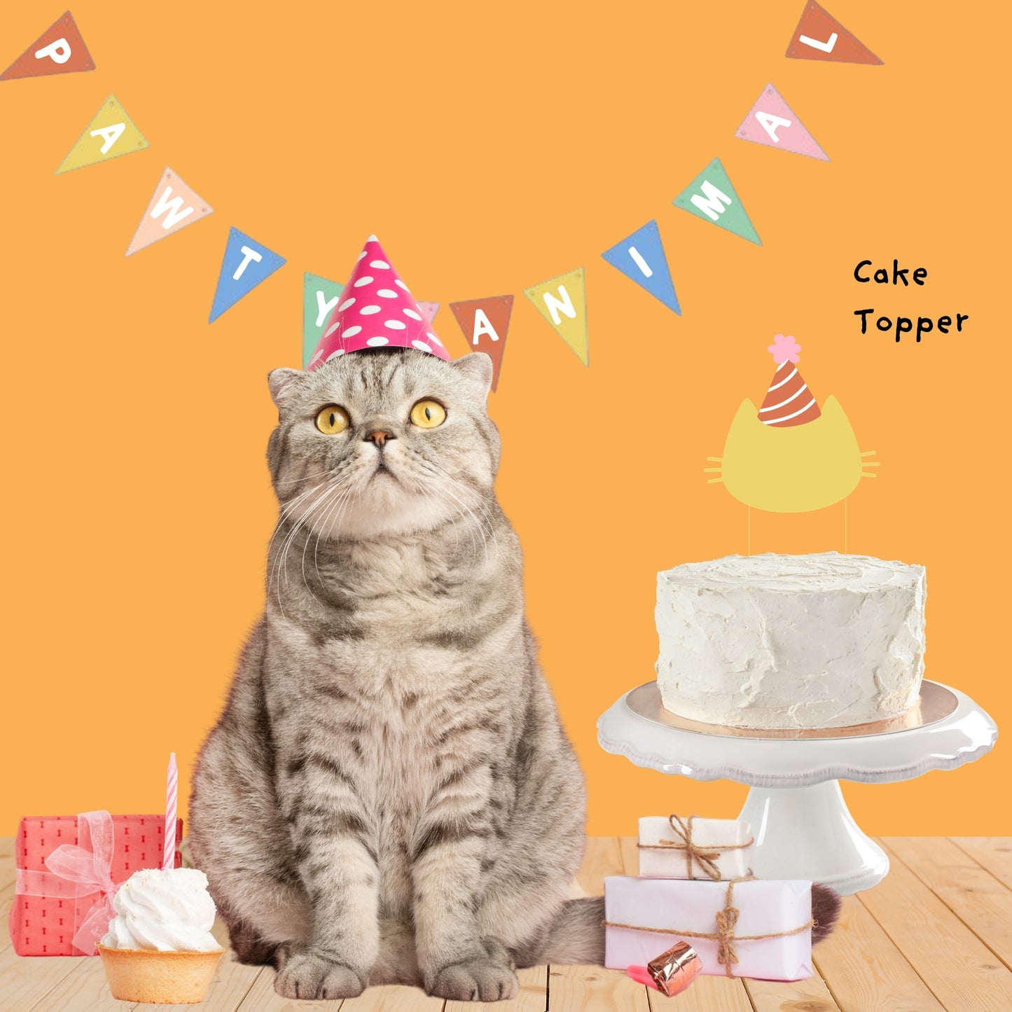 Sweet Paws x Five Dot Post "Pawty Animal" CAT Pawty Pack 18 pc set