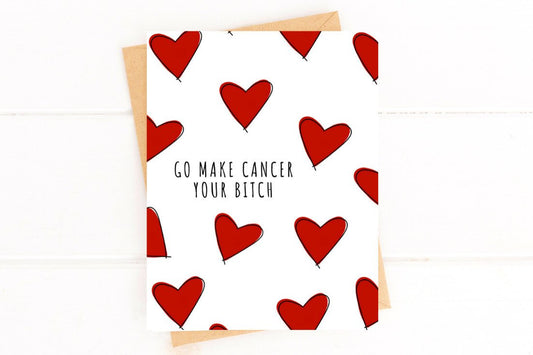Make Cancer Your Bitch Funny Get Well Card image 0