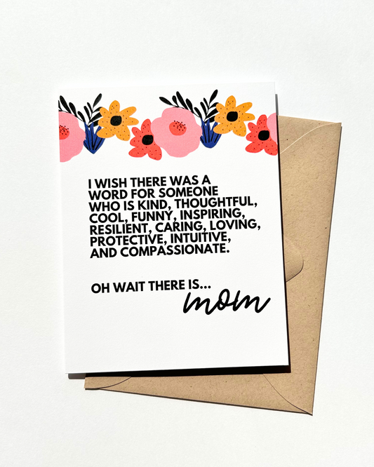 Word for Mom Sweet Mother's Day Card image 0