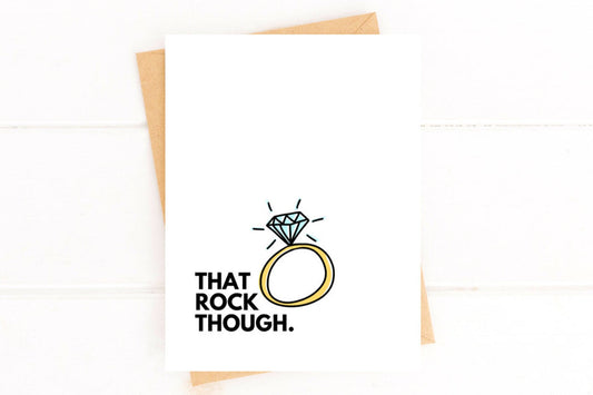 That Rock Though Funny Engagement Card Engagement Ring Card image 0