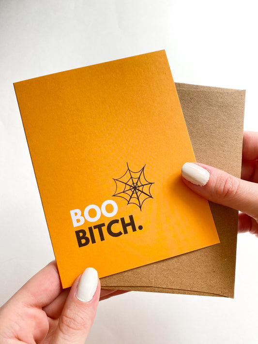 Boo Bitch Funny Halloween Card for Friend image 0