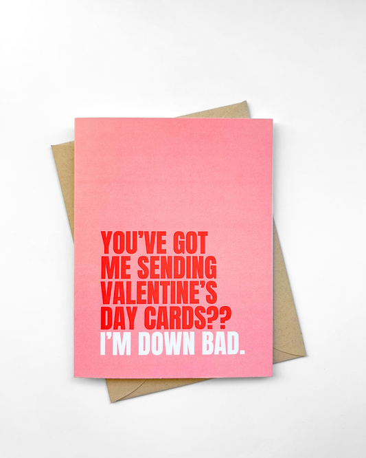 Funny Valentine's Day Card Down Bad Taylor Swift Inspired image 0