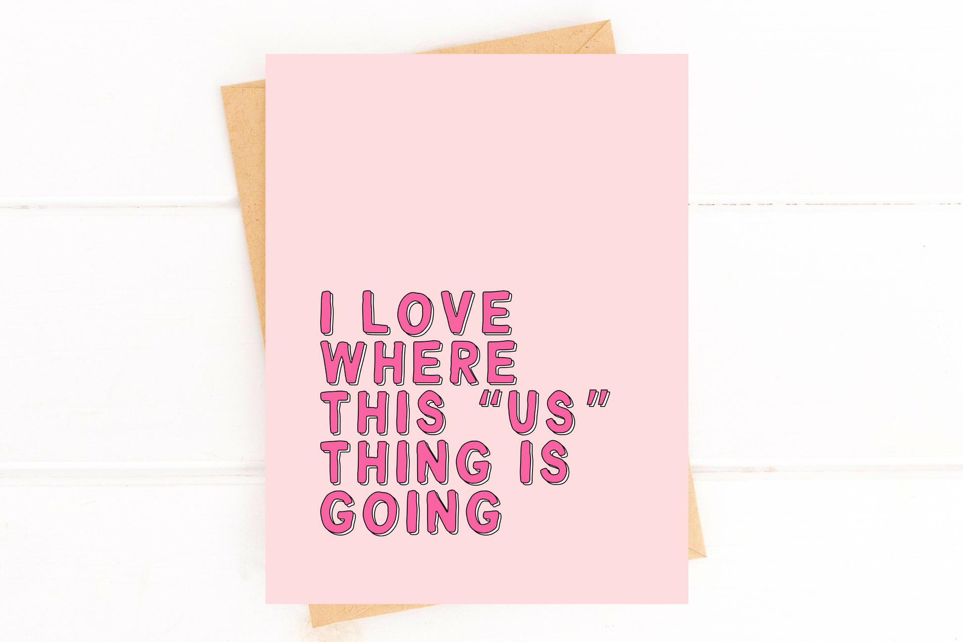 I Love This Us Thing Cute Valentine's Day Card Sweet Funny Card for New Couple image 1