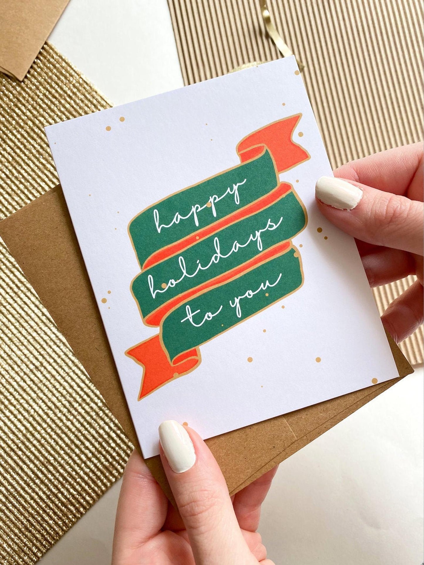 Happy Holidays to You Banner Holiday Card image 1