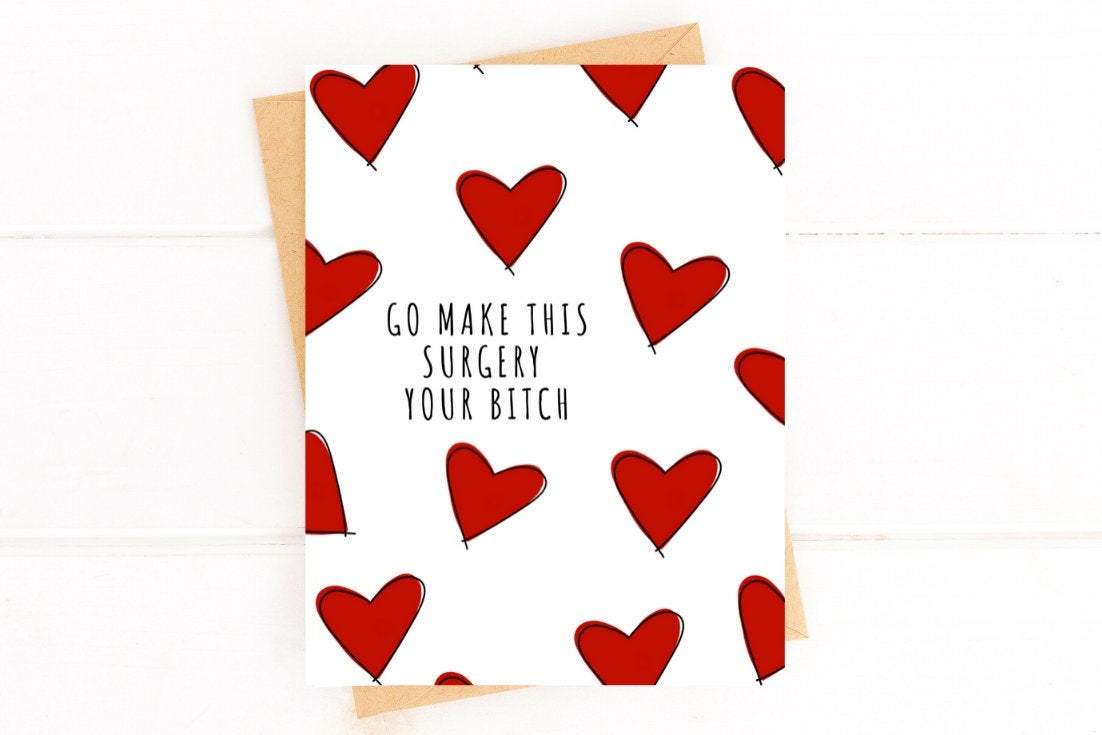 Make Surgery Your Bitch Funny Get Well Card image 0