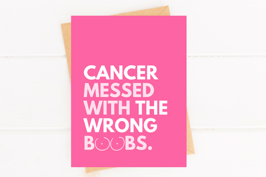 Breast Cancer Support Card Funny Cancer Card Breast Survivor Cancer Get Well image 0