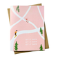 Let It Snow Christmas Card – Cute Modern Ski-Themed Holiday Greeting