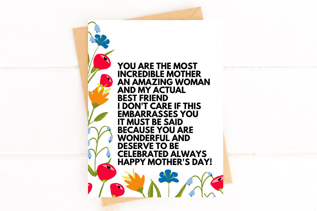 You're the Best Mom Rant Funny Mother's Day Card image 1