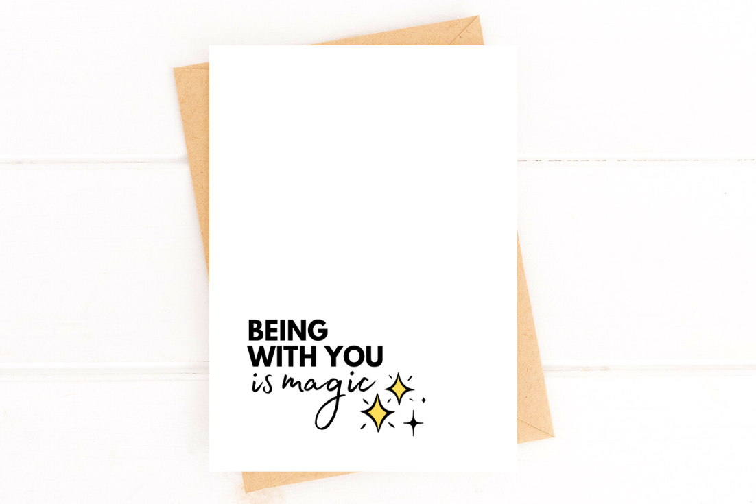 Being With You is Magic Sweet Valentines Day Card image 0