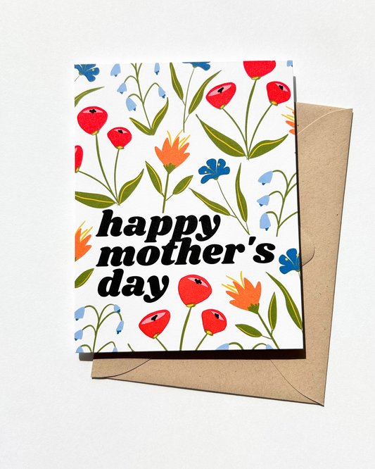 Happy Mother's Day Card Floral Mother's Day Card Modern Mother's Day Card image 0